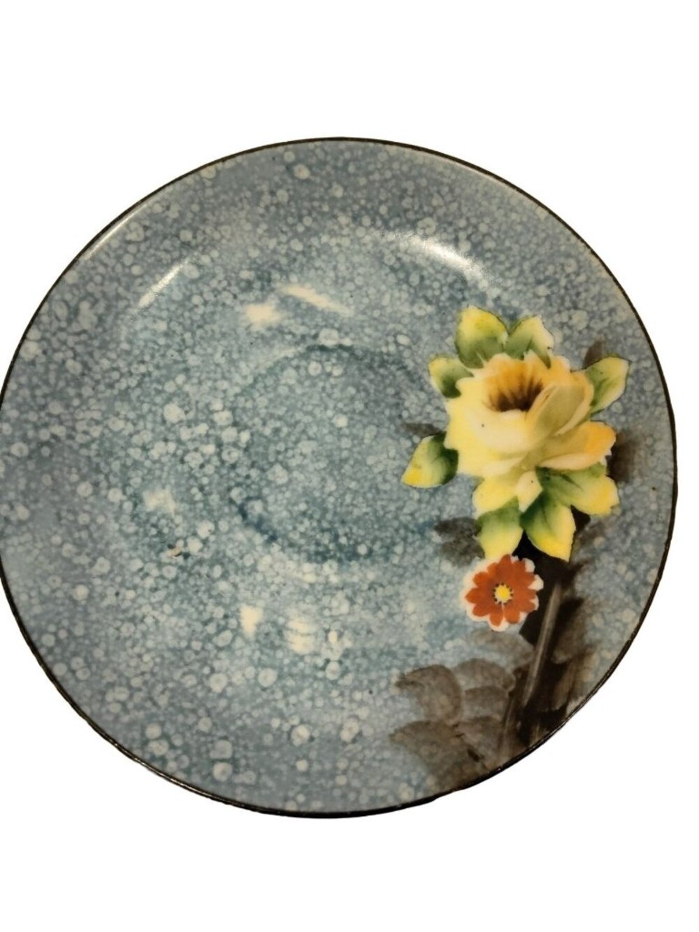 Blue Water Lily Saucer Vintage Japan